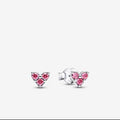 Arete Pandora triple Corazon rosa