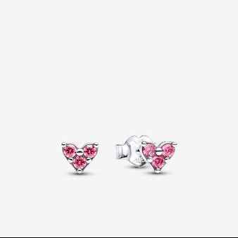Arete Pandora triple Corazon rosa