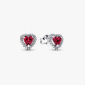 Arete Pandora corazon rojo
