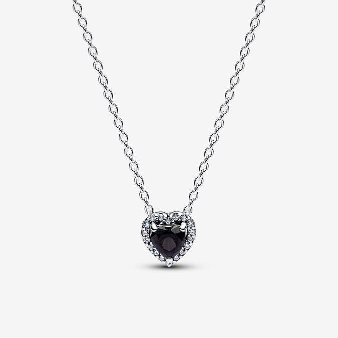 Collar Pandora corazon negro