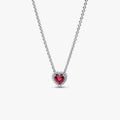 Collar Pandora corazon rojo