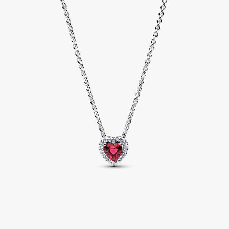 Collar Pandora corazon rojo